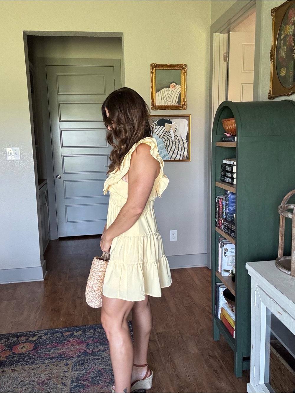 Yellow Ruffle V-Neck Sundress - Picture 3 of 5